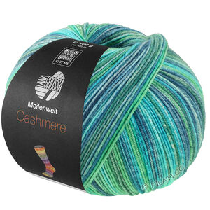 Lana Grossa MEILENWEIT 100g Cashmere Inverno | 123-нефрит/бирюзовый/петрольно-синий/петрольно-зелёный/джинс/серо-синий/серо-зелёный