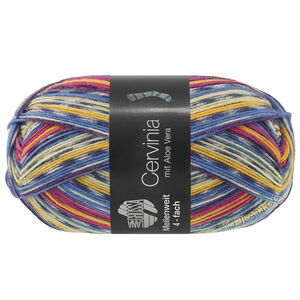 Lana Grossa MEILENWEIT 100g Cervinia | 1701-чернильный/небесно-голубой/цвет экрю/баклажановый/красная ягода/бургунд/жёлтый/джинс/лайм