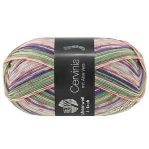 Lana Grossa MEILENWEIT 100g Cervinia | 1703-нефрит/серо-бежевый/серый/сине-фиолетовый/тёмно-синий/цвет экрю/пурпурный/пыльно-розовый/голубой