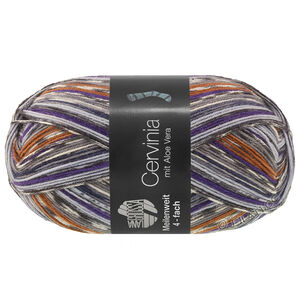 Lana Grossa MEILENWEIT 100g Cervinia | 1707-тёмно-фиолетовый/светло-серый/тёмно-серый/серый/цвет экрю/коричневый/тёмно-синий