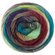 Lana Grossa MEILENWEIT 100g Color Mix Multi | 8023-нуга/красно-коричневый/серо-фиолетовый/пастельно-зелёный/мята/петрольный/изумрудный