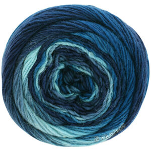 Lana Grossa MEILENWEIT 100g Color Mix Soft | 8055-стальной синий/серо-синий/голубой/небесно-голубой/средне-синий/тёмно-синий