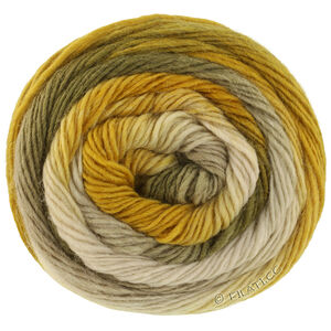 Lana Grossa MEILENWEIT 100g Color Mix Soft | 8068-сенно-зелёный/тростниково-зелёный/серо-зелёный/известково-белый/горчично-желтый