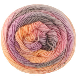 Lana Grossa MEILENWEIT 100g Color Mix Soft | 8069-светло-серый/розовый/лососевый/гвоздично-розовый/розовый кварц/светло-оранжевый/серый/мальва