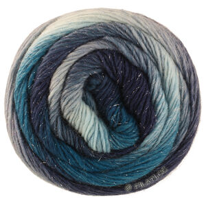 Lana Grossa MEILENWEIT 100g Merino Color Mix Sparks | 7620-тёмно-синий/зелено-серый/мята/серо-синий/стальной синий