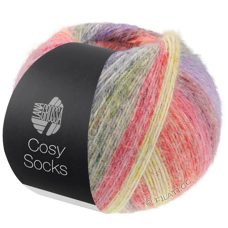 Lana Grossa MEILENWEIT 100g Cosy Socks Dream | 251-терракотовый/горчичный/тёмно-серый/сине-фиолетовый/пурпурный/тёмно-красный/красный