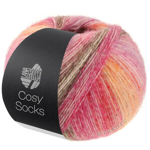 Lana Grossa MEILENWEIT 100g Cosy Socks Dream | 257-красно-фиолетовый/слива/сиреневый/терракотовый/тёмно-серый/средне-серый/ярко-розовый/шафраново-жёлтый