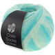 Lana Grossa MEILENWEIT 100g Cosy Socks Soft Stripes | 102-нефрит/светло-зеленый/бело-зелёный/сурово-белый