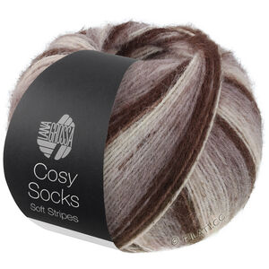 Lana Grossa MEILENWEIT 100g Cosy Socks Soft Stripes | 103-кофе мокко/серо-коричневый/бежевый/кремовый