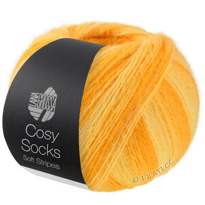 Lana Grossa MEILENWEIT 100g Cosy Socks Soft Stripes | 111-жёлтый/желтково-жёлтый/шафраново-жёлтый