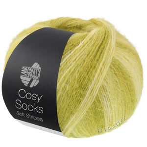 Lana Grossa MEILENWEIT 100g Cosy Socks Soft Stripes | 116-лайм/фисташковый/светло-оливковый