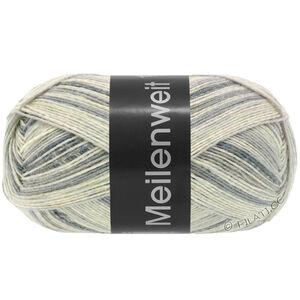 Lana Grossa MEILENWEIT 100g Black Denim Mix | 4656-серебристо-серый/цвет экрю/светло-серый/средне-серый/тёмно-серый