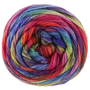 Lana Grossa MEILENWEIT 100g Fontana | 5453-весенне-зелёный/ржаво-красный/сине-фиолетовый/цикламеновый/синий/королевский/фуксия