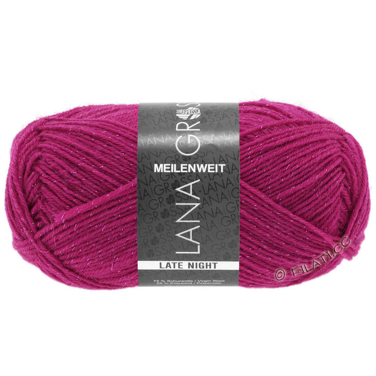 Lana Grossa MEILENWEIT 50g Late Night | 2901-ярко-розовый