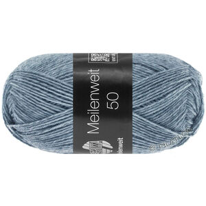 Lana Grossa MEILENWEIT 50g | 1302-джинс/серый меланжевый