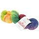Lana Grossa MEILENWEIT 100g Merino Hand-dyed | 409-жёлто-зеленый/тёмно-зелёный/цвет ржавчины/оранжевый/лайм/серо-фиолетовый/старо-фиолетовый/серо-зеленый