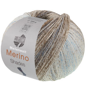 Lana Grossa MEILENWEIT 100g Merino Extrafine Shades | 7234-мята/светло-серый/тёмно-серый/серо-коричневый