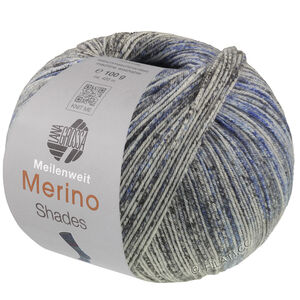 Lana Grossa MEILENWEIT 100g Merino Extrafine Shades | 7235-светло-серый/тёмно-серый/голубой/тёмно-синий/тёмно-синий
