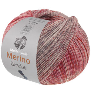 Lana Grossa MEILENWEIT 100g Merino Extrafine Shades | 7236-светло-серый/тёмно-серый/винно-красный/бургунд/слива