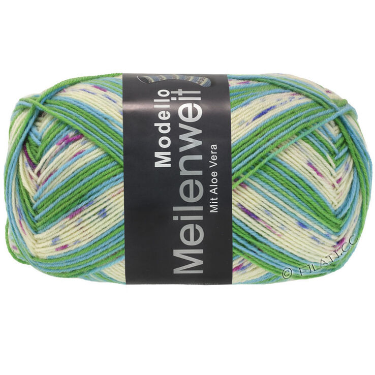 Lana Grossa MEILENWEIT 100g Modello | 4371-кремовый/фиолетовый/фуксия/небесно-голубой/нефрит