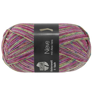 Lana Grossa MEILENWEIT 100g Neve | 4433-фисташковый/бирюзовый/красно-фиолетовый/сиреневый