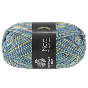 Lana Grossa MEILENWEIT 100g Neve | 4435-лайм/мятно-бирюзовый/красно-коричневый/голубой/синий