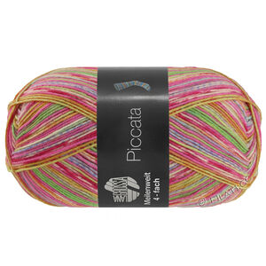 Lana Grossa MEILENWEIT 100g Piccata | 4806-бордовый/ярко-розовый/бирюзовый/голубой/майская зелень/оранжевый/цвет экрю