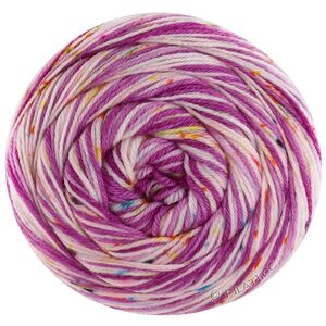 Lana Grossa MEILENWEIT 100g SPOTS | 7042-пурпурный/орхидея/цвет экрю/бирюзовый/петрольный/жёлтый