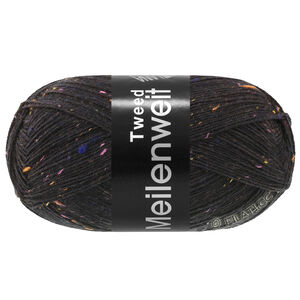Lana Grossa MEILENWEIT 100g Tweed | 186-уголь черный
