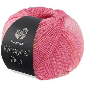 Lana Grossa MEILENWEIT 100g Woolycell Duo | 6001-розовый/ярко-розовый/бледно-оранжевый