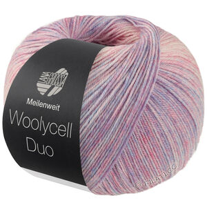 Lana Grossa MEILENWEIT 100g Woolycell Duo | 6003-сине-лиловый/розовый/кремовый