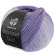 Lana Grossa MEILENWEIT 100g Woolycell Duo | 6004-красно-фиолетовый/серо-фиолетовый/джинс