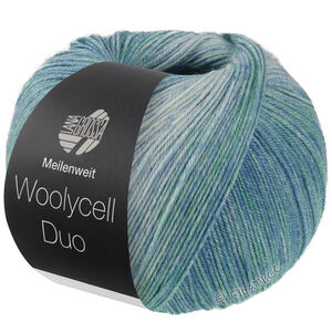 Lana Grossa MEILENWEIT 100g Woolycell Duo | 6006-бирюзово-синий/бирюзово-зелёный/светло-бирюзовый