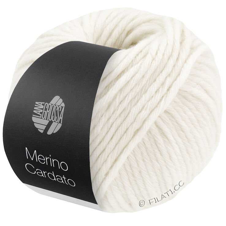 Lana Grossa MERINO CARDATO | 01-сурово-белый