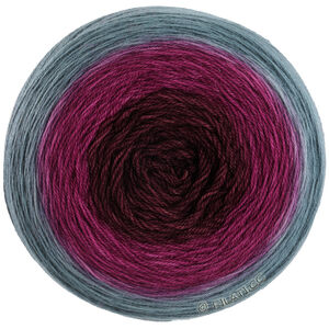 Lana Grossa MERINO LACE AQUARELL | 08-сине-серый/винно-красный/бургунд