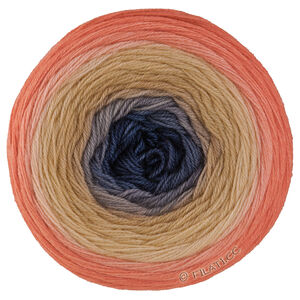Lana Grossa MERINO LACE AQUARELL | 18-абрикос/персик/антрацитовый