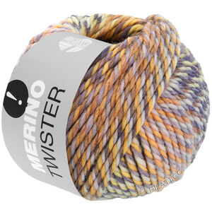 Lana Grossa MERINO TWISTER | 04-нежно-голубой/пурпурный/оранжевый/жёлтый/мягко-фиолетовый