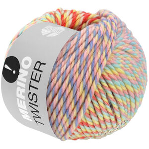 Lana Grossa MERINO TWISTER | 10-белый/пыльно-розовый/мята/голубой/розовый
