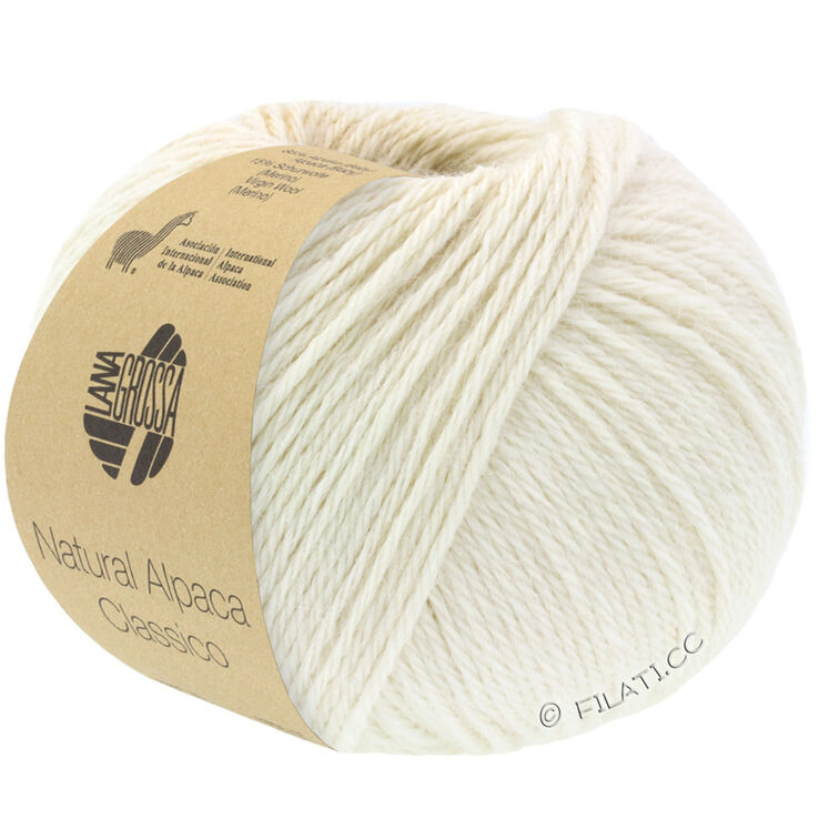 Lana Grossa NATURAL ALPACA Classico | 101-сурово-белый