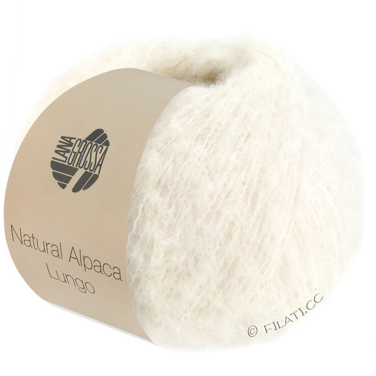 Lana Grossa Natural Alpaca Lungo | 01-сурово-белый