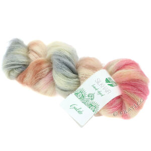 Lana Grossa SILKHAIR Hand-dyed | 610-бежевый/розовый/цвет экрю/светло-серый/тёмно-серый