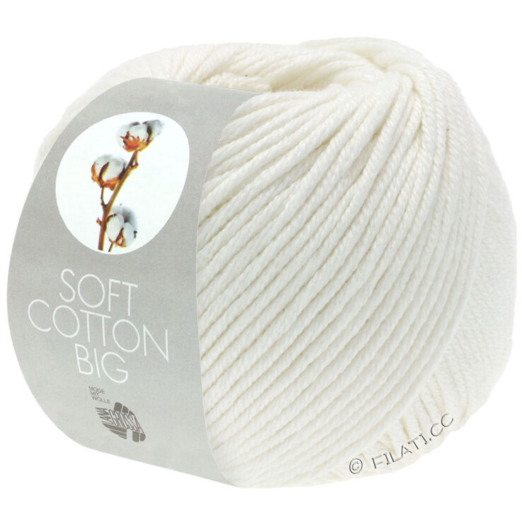 Lana Grossa SOFT COTTON Big | 01-белый