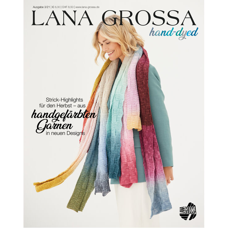 HAND-DYED No. 3 - Журнал на немецком, инструкции на русском языке от Lana Grossa