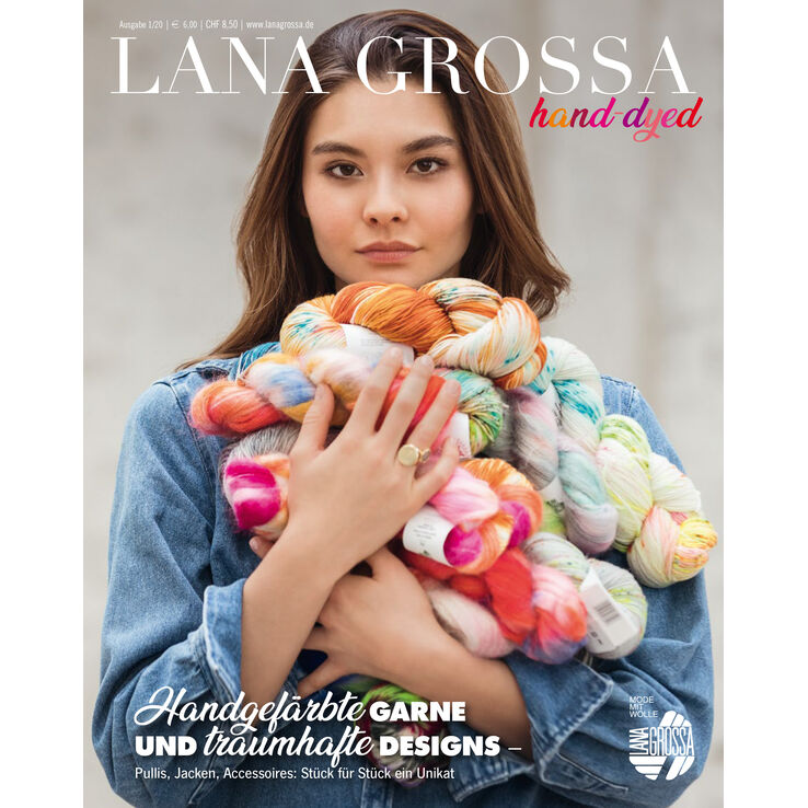 HAND-DYED - Журнал на немецком, инструкции на русском языке от Lana Grossa