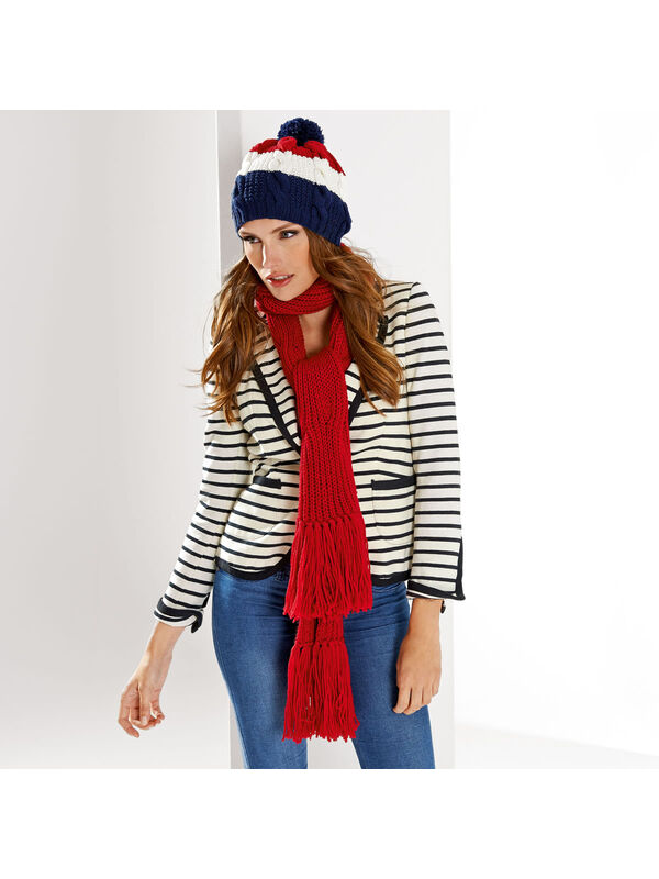 Lana Grossa Шапка с косами и жемчужным структурным узором Cool Wool Big uni/melange