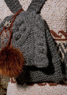 Сердечко, выполненное крючком Cool Wool Big Melange/uni от Lana Grossa
