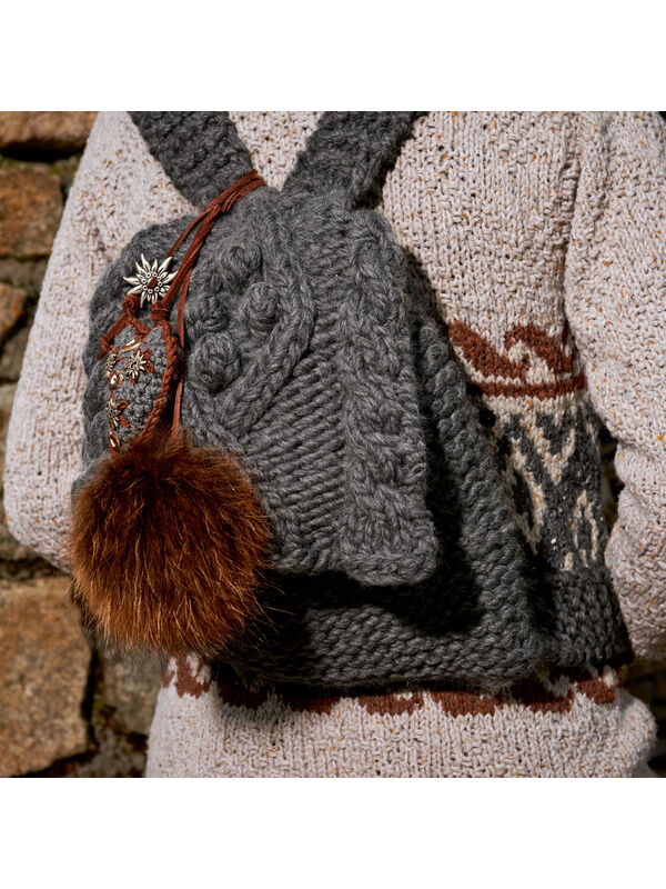 Lana Grossa Сердечко, выполненное крючком Cool Wool Big Melange/uni