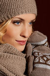 Lana Grossa Варежки с жаккардовым узором Cool Wool Big uni/melange