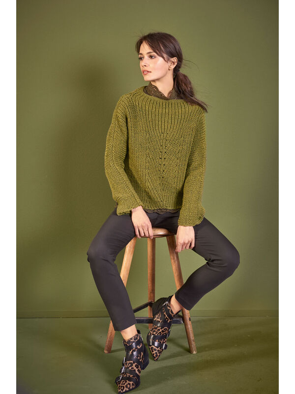 Lana Grossa ПУЛОВЕР Cool Wool Big Melange