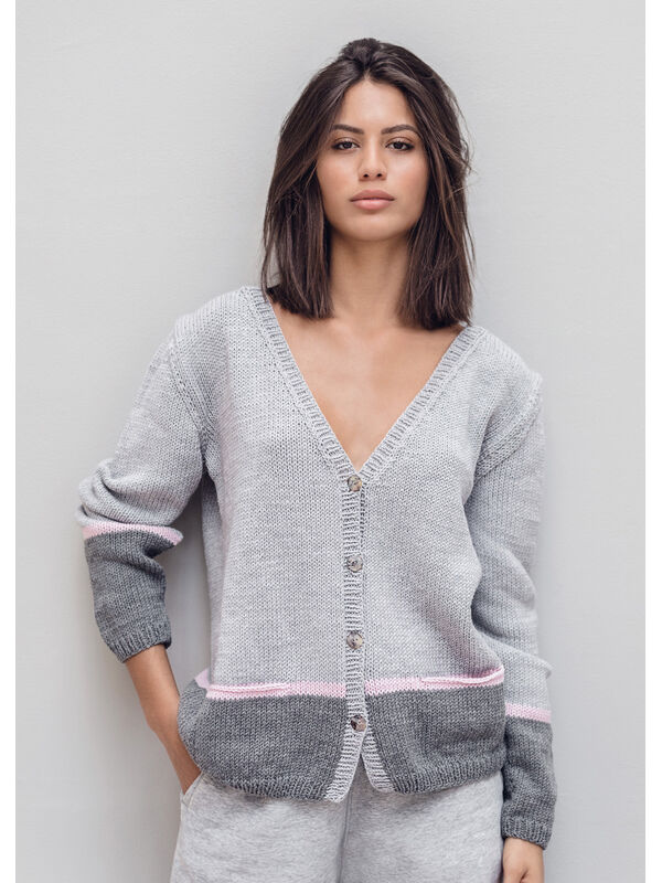 Lana Grossa КАРДИГАН Cool Wool Big Melange